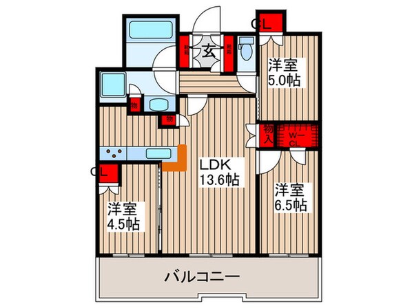 サウスゲートタワー川口（2511）の物件間取画像